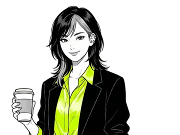 Mika Tanabe, the drawn host of this guide, on the Cascades Casino Delta page